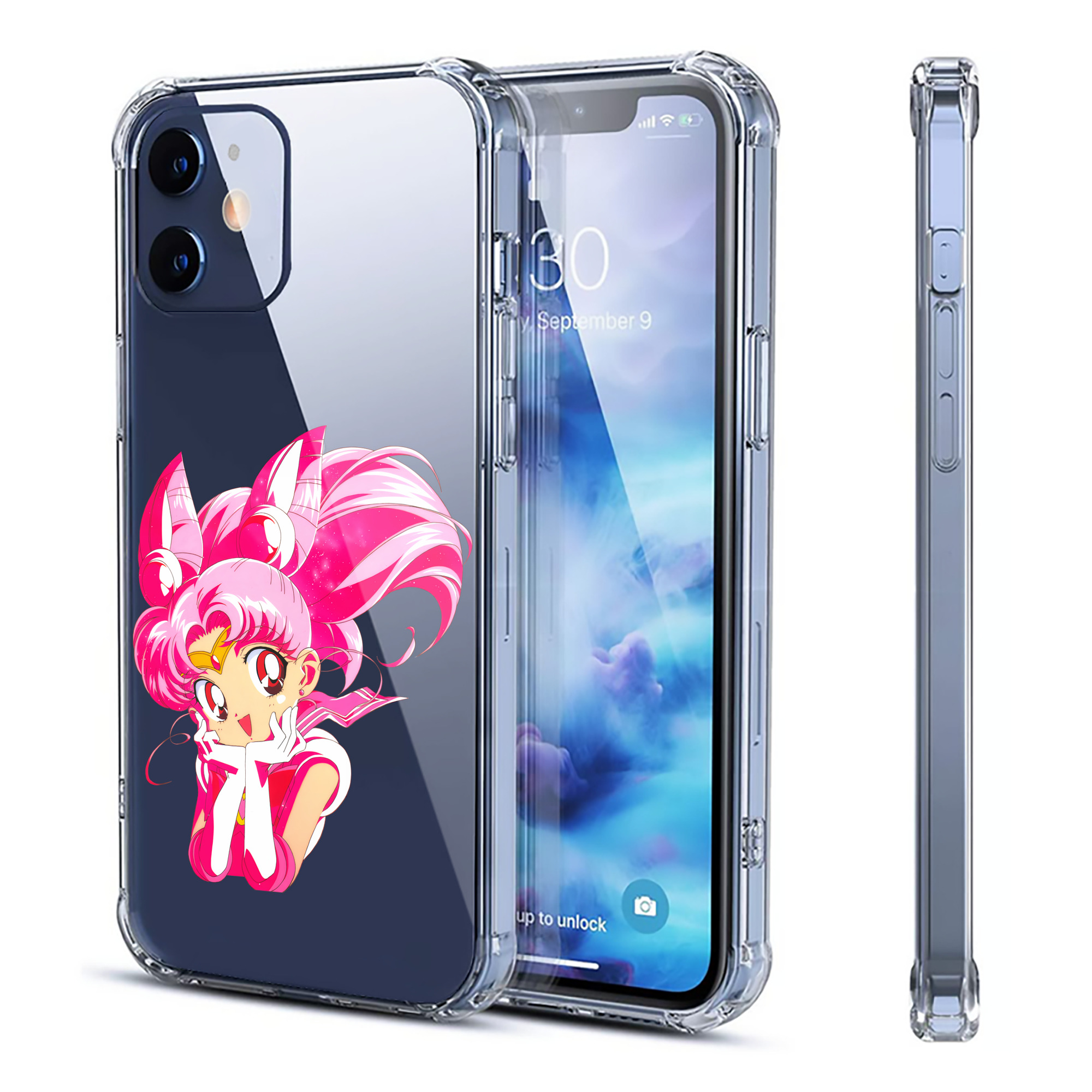 （画像用） 美少女戦士セーラームーン ちびうさ Sailor Moon Chibiusa Tsukino Usagi Small Lady Serenity 【iPhone 12シリーズ対応】透明スマホケース（クリアソフトケース）